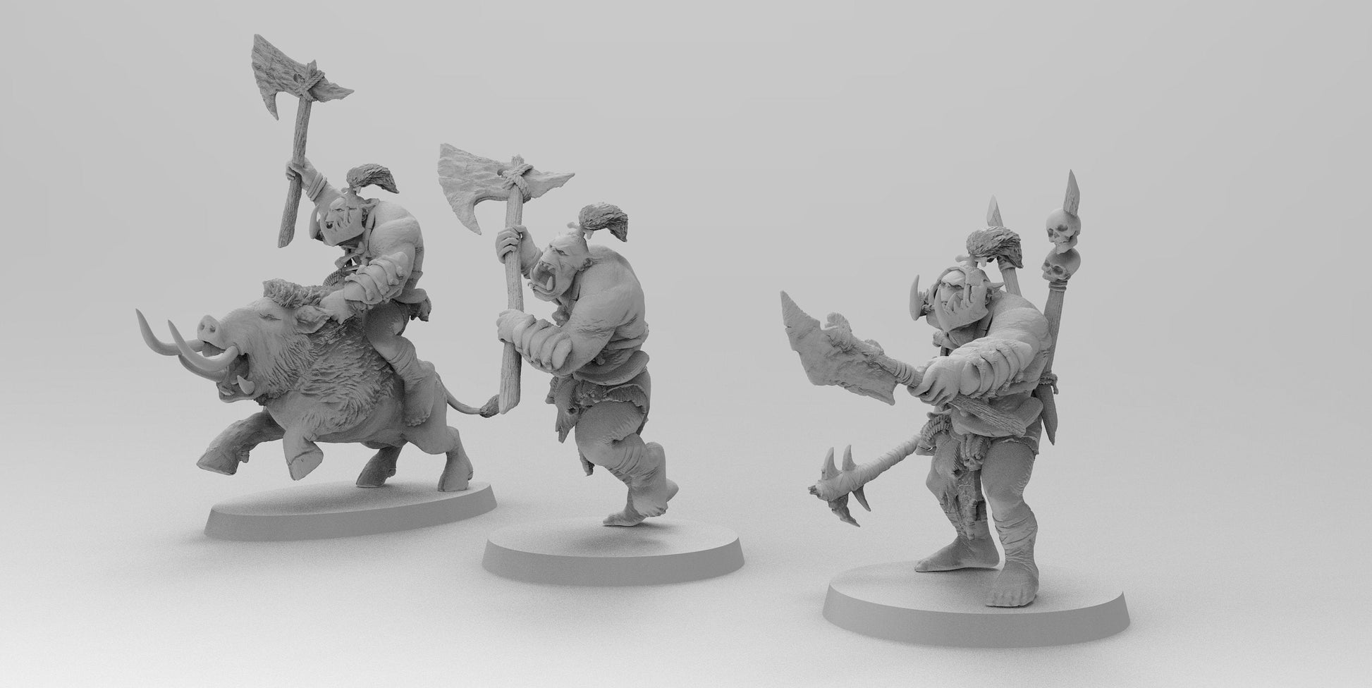 Barbarian Orc Hero - Multiple Poses | Orcs| Resin 3D Printed Miniatures | EmanG | Table Top Gaming | RPG | D&D | Pathfinder