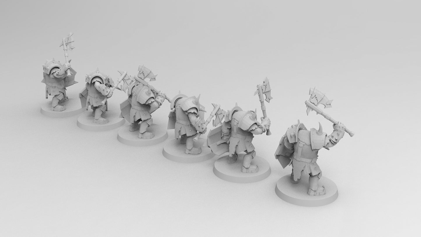 Black-Armored Boss Gitz | Gitz and Gobbos | Resin 3D Printed Miniatures | EmanG | Table Top Gaming | RPG | D&D | Pathfinder