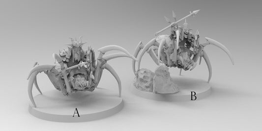 Mounted Boss Gobboz on Spiders | Gitz and Gobbos | Resin 3D Printed Miniatures | EmanG | Table Top Gaming | RPG | D&D | Pathfinder