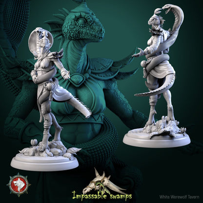 Serpentine Poisoned Flower | Impassable Swamps | Multiple Scales | Resin 3D Printed Miniature | White Werewolf Tavern