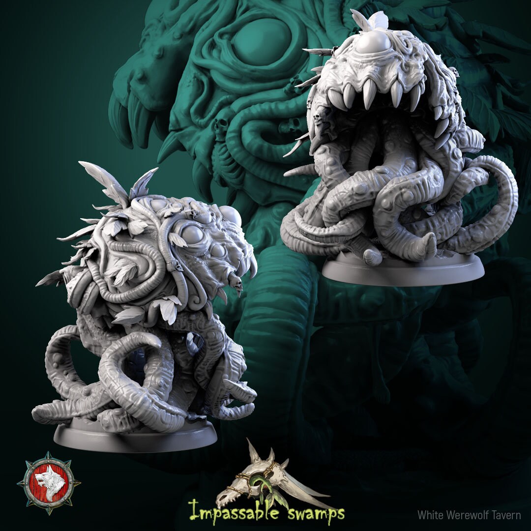 Swamp Monster | Impassable Swamps | Resin 3D Printed Miniature | White Werewolf Tavern