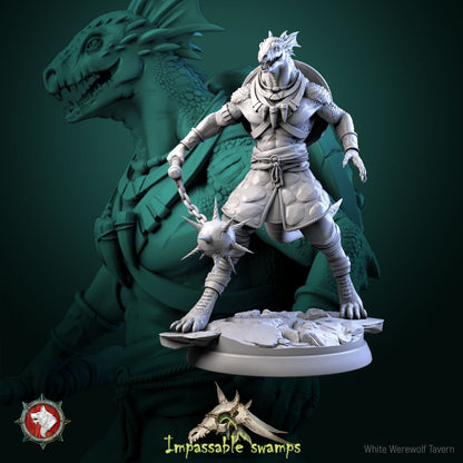 Lizardfolk Warriors | Impassable Swamps | Resin 3D Printed Miniature | White Werewolf Tavern | RPG | D&D | DnD