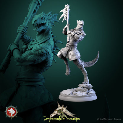 Lizardfolk Warriors | Impassable Swamps | Resin 3D Printed Miniature | White Werewolf Tavern | RPG | D&D | DnD
