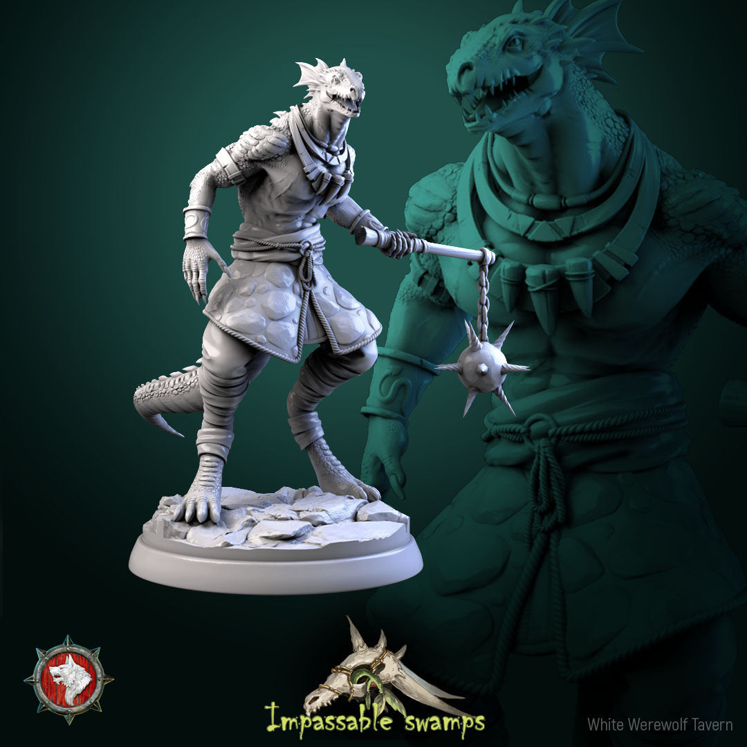 Lizardfolk Warriors | Impassable Swamps | Resin 3D Printed Miniature | White Werewolf Tavern | RPG | D&D | DnD