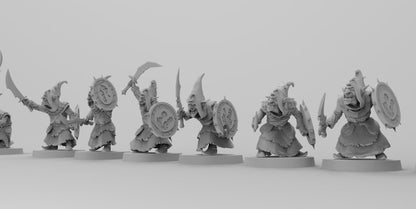 Night Goblins - Sword and Shield | Greenskins | Resin 3D Printed Miniatures | EmanG | Table Top Gaming | RPG | D&D | Pathfinder