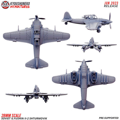 WW2 Soviet Ilyushin II-2 Shturmovik | Ground Attack Plane | Resin 3D Printed Miniature | Kyoushuneko