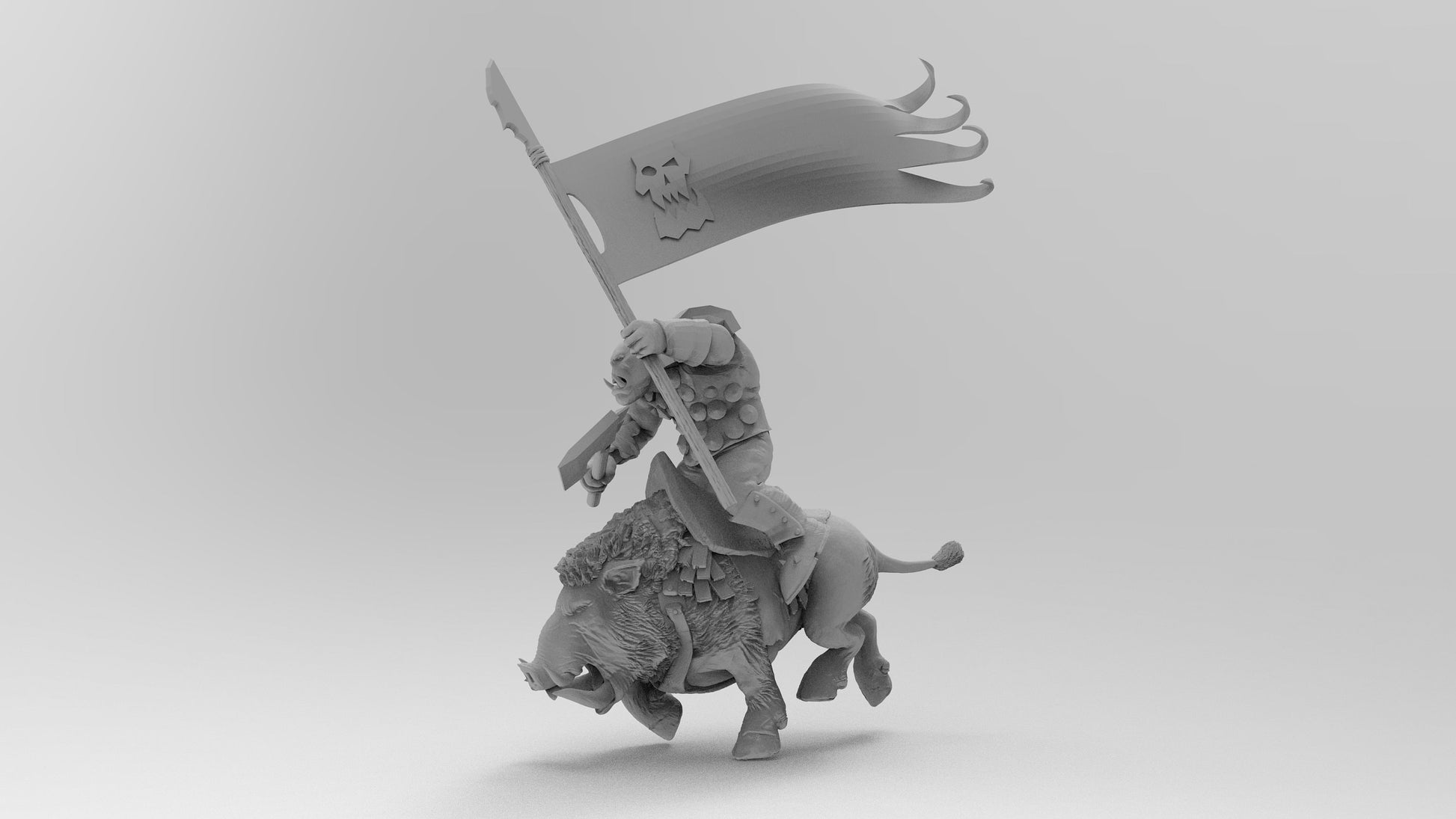 Orc Boar Cavalry | Greenskins | Resin 3D Printed Miniatures | EmanG | Table Top Gaming | RPG | D&D | Pathfinder