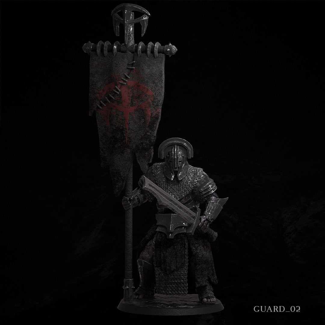 Black Guards | Resin 3D Printed Miniature | Dark Lord Miniatures | RPG | D&D | MESBG