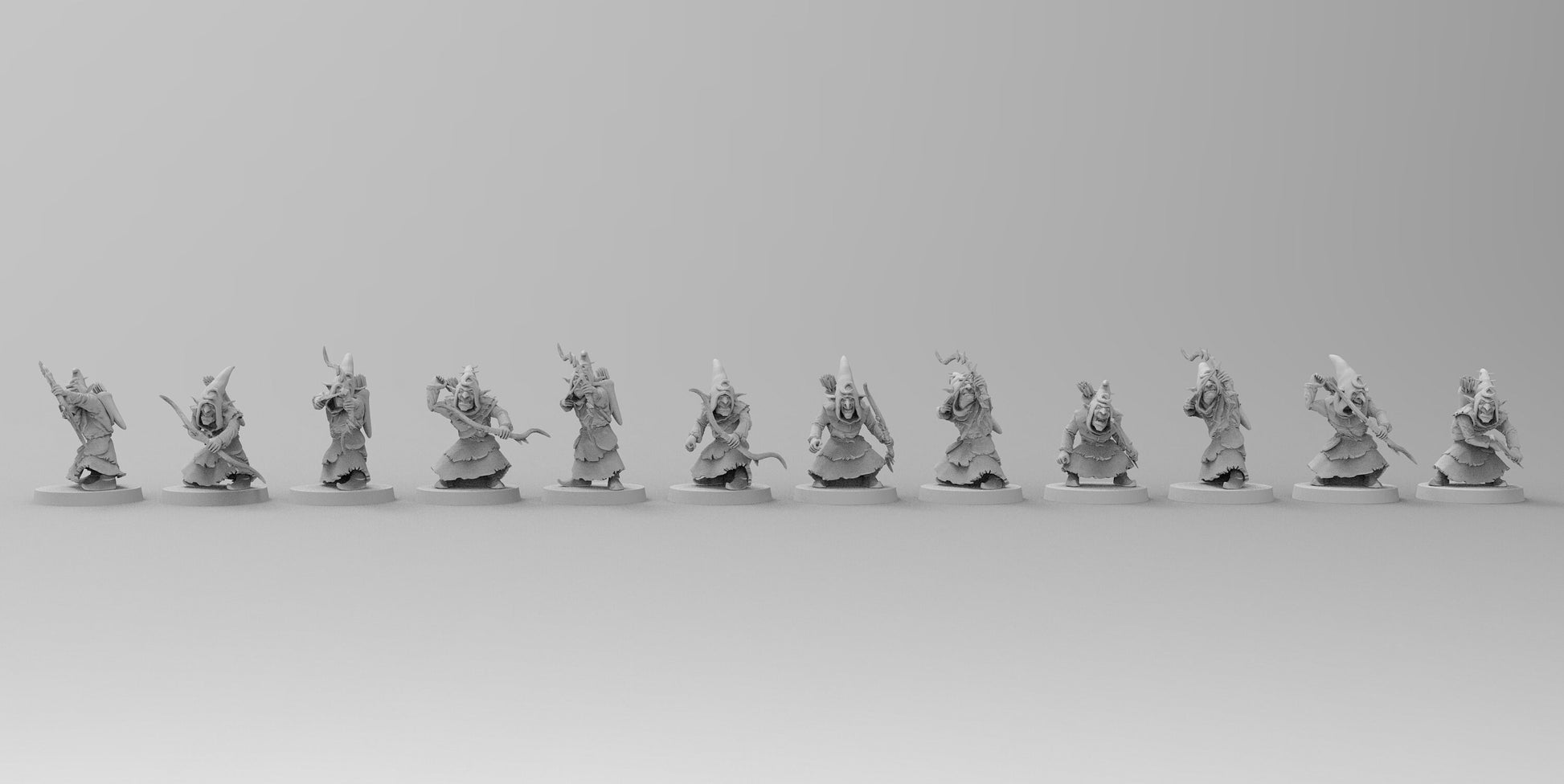 Night Shift Gobboz - Archers | Greenskins | Resin 3D Printed Miniatures | EmanG | Table Top Gaming | RPG | D&D | Pathfinder