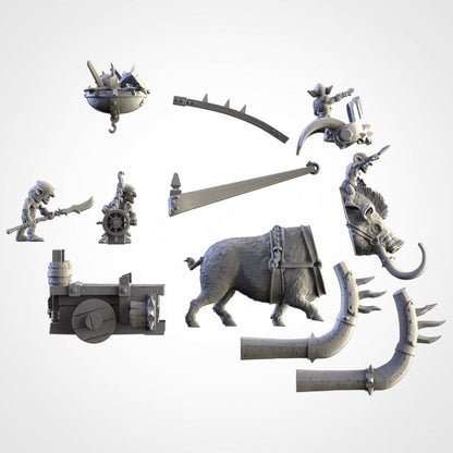 Scrapling Catapult | Goblars - Northern Ogres | Resin 3D Printed Miniature | Txarli Factory | RPG | D&D
