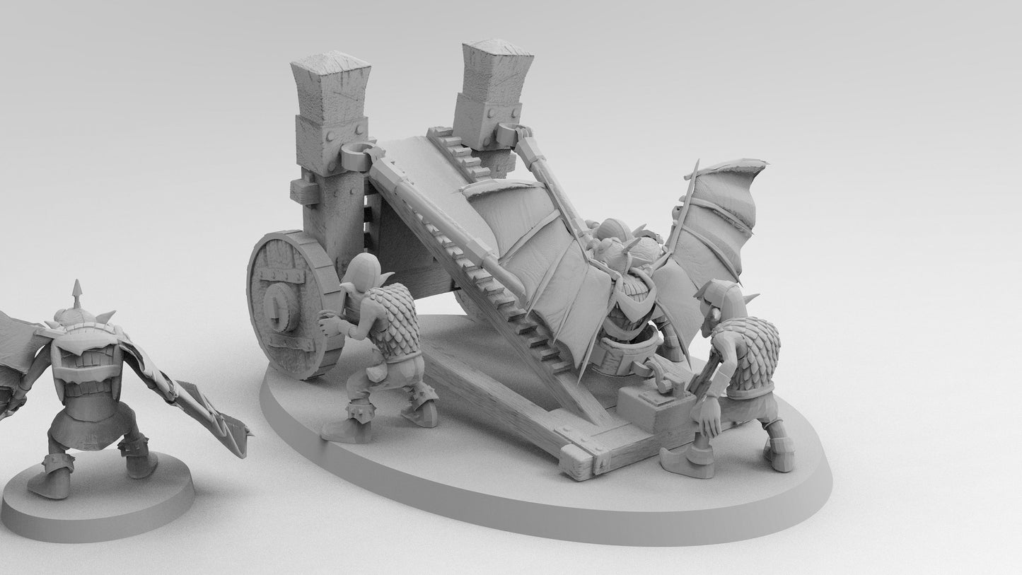 Goblin "Flying Machine" Artillery | Goblins | Resin 3D Printed Miniatures | EmanG | Table Top Gaming | RPG | D&D | Pathfinder