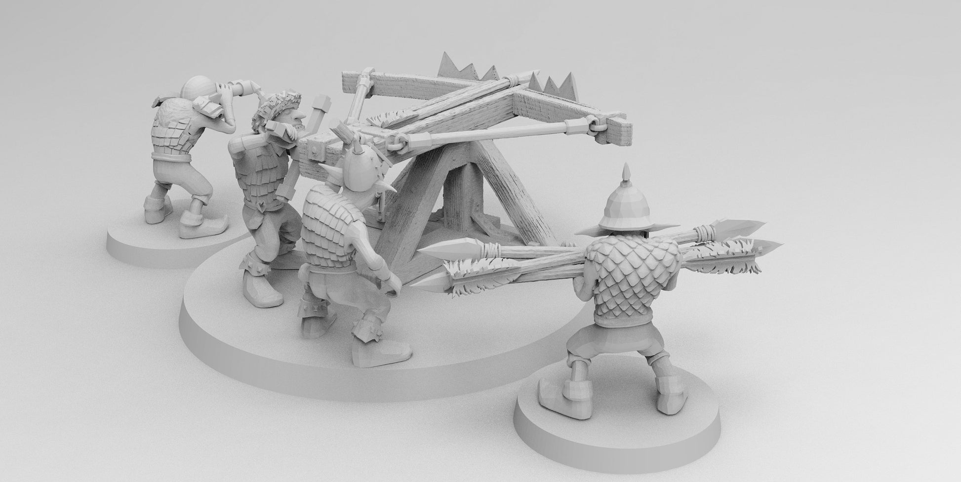 Goblin Bolt Thrower with 4 Crew | Goblins | Resin 3D Printed Miniatures | EmanG | Table Top Gaming | RPG | D&D | Pathfinder