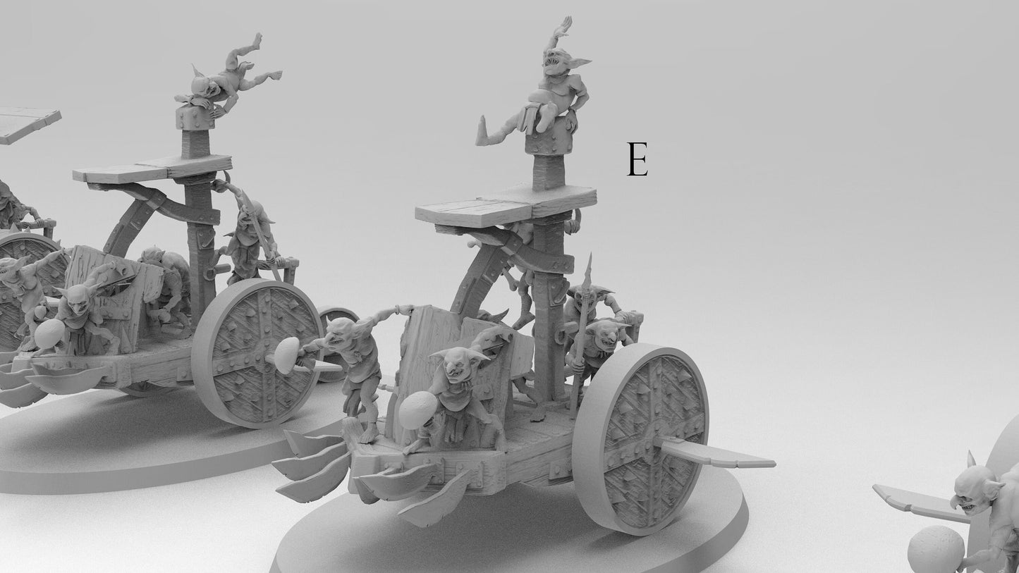 Sneezeler Battle Carts | 6 Variations | Goblins | Resin 3D Printed Miniatures | EmanG | Table Top Gaming | RPG | D&D | Pathfinder