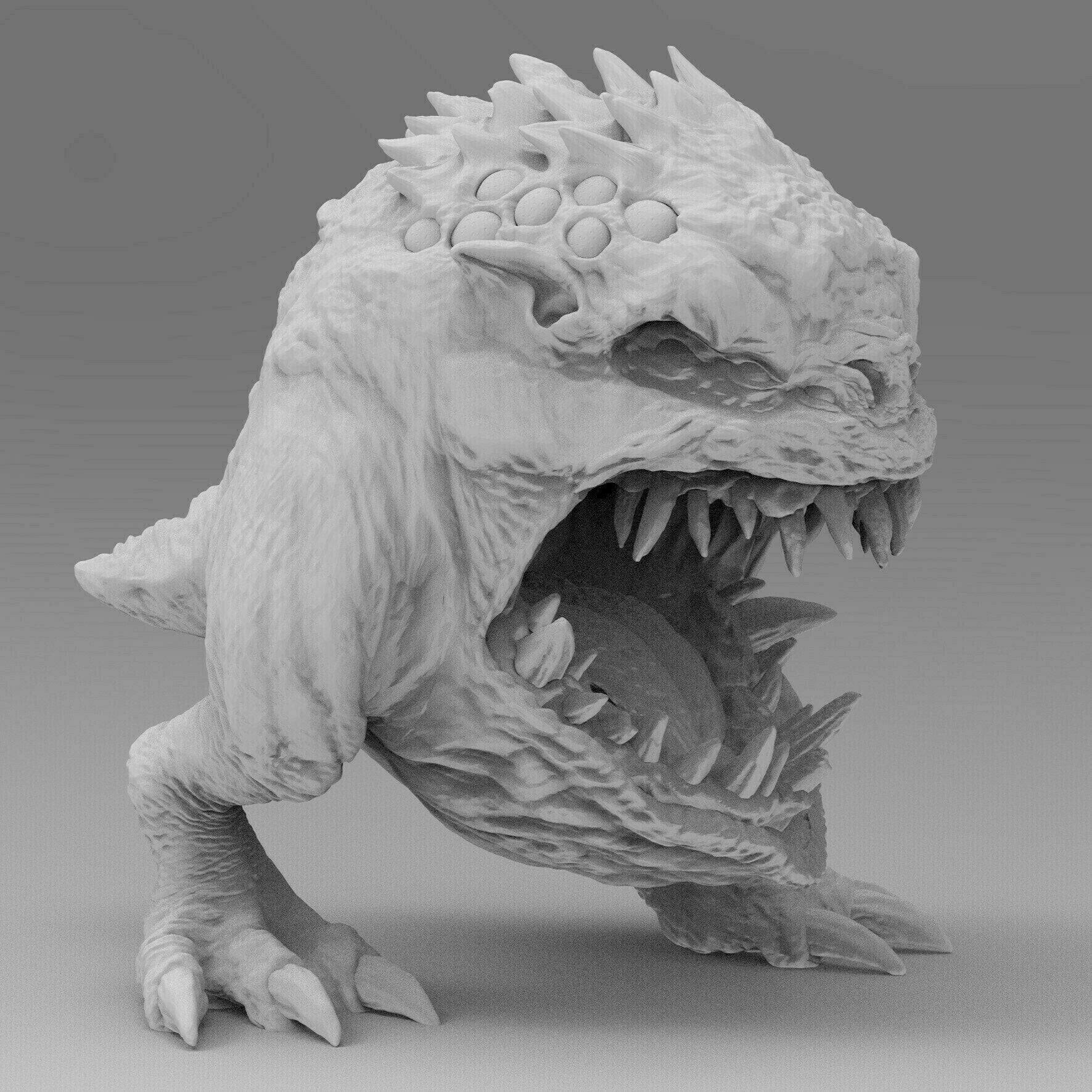 Giant Bipedal Gobbler | Gitz and Gobboz | Resin 3D Printed Miniatures | EmanG | Table Top Gaming | RPG | D&D | Pathfinder