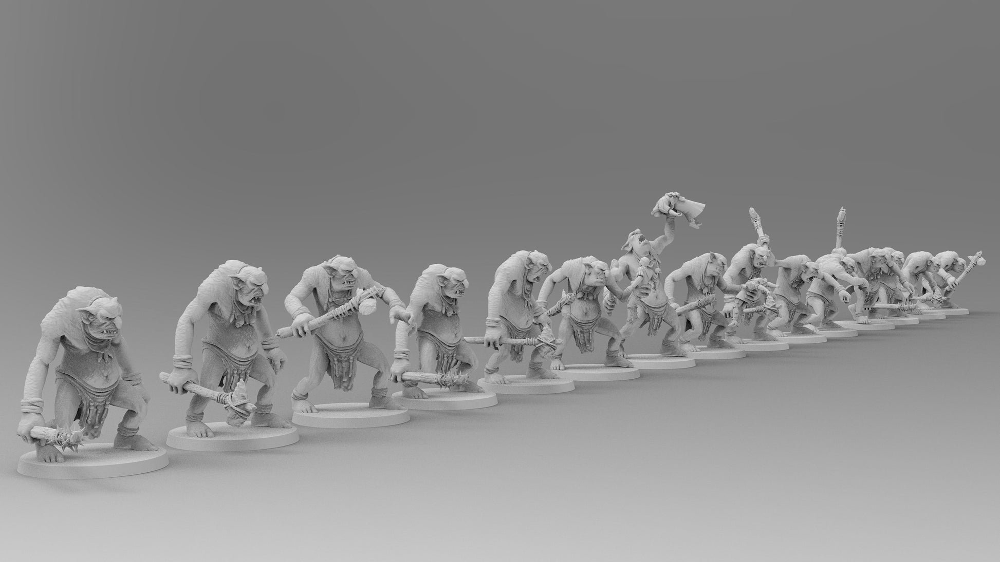 Rock Trolls | Many Poses | Gitz and Gobboz | Resin 3D Printed Miniatures | EmanG | Table Top Gaming | RPG | D&D | Pathfinder