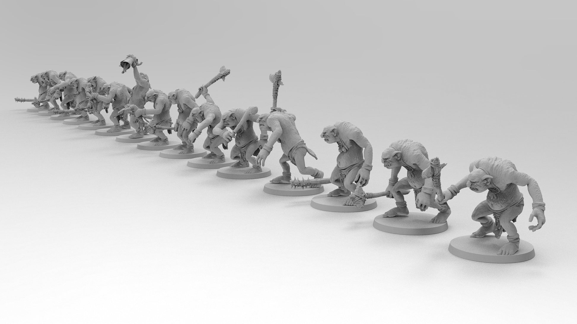 Rock Trolls | Many Poses | Gitz and Gobboz | Resin 3D Printed Miniatures | EmanG | Table Top Gaming | RPG | D&D | Pathfinder