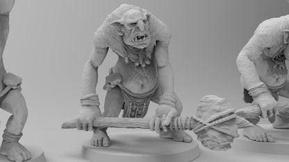 Rock Trolls | Many Poses | Gitz and Gobboz | Resin 3D Printed Miniatures | EmanG | Table Top Gaming | RPG | D&D | Pathfinder