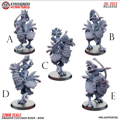 Amazon Culchan Riders with Bows | Amazons | Resin 3D Printed Miniatures | Kyoushuneko | Table Top Gaming | RPG | D&D