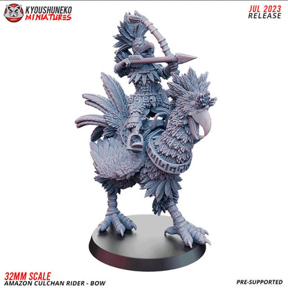 Amazon Culchan Riders with Bows | Amazons | Resin 3D Printed Miniatures | Kyoushuneko | Table Top Gaming | RPG | D&D