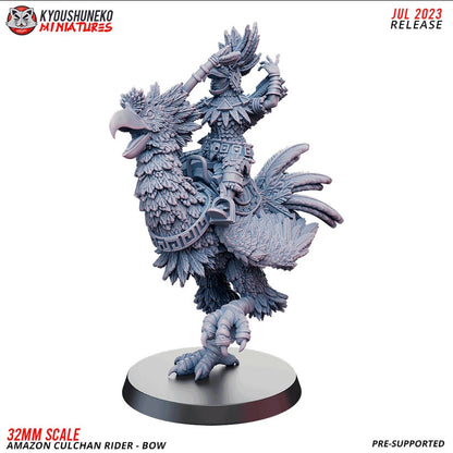 Amazon Culchan Riders with Bows | Amazons | Resin 3D Printed Miniatures | Kyoushuneko | Table Top Gaming | RPG | D&D