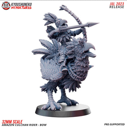 Amazon Culchan Riders with Bows | Amazons | Resin 3D Printed Miniatures | Kyoushuneko | Table Top Gaming | RPG | D&D