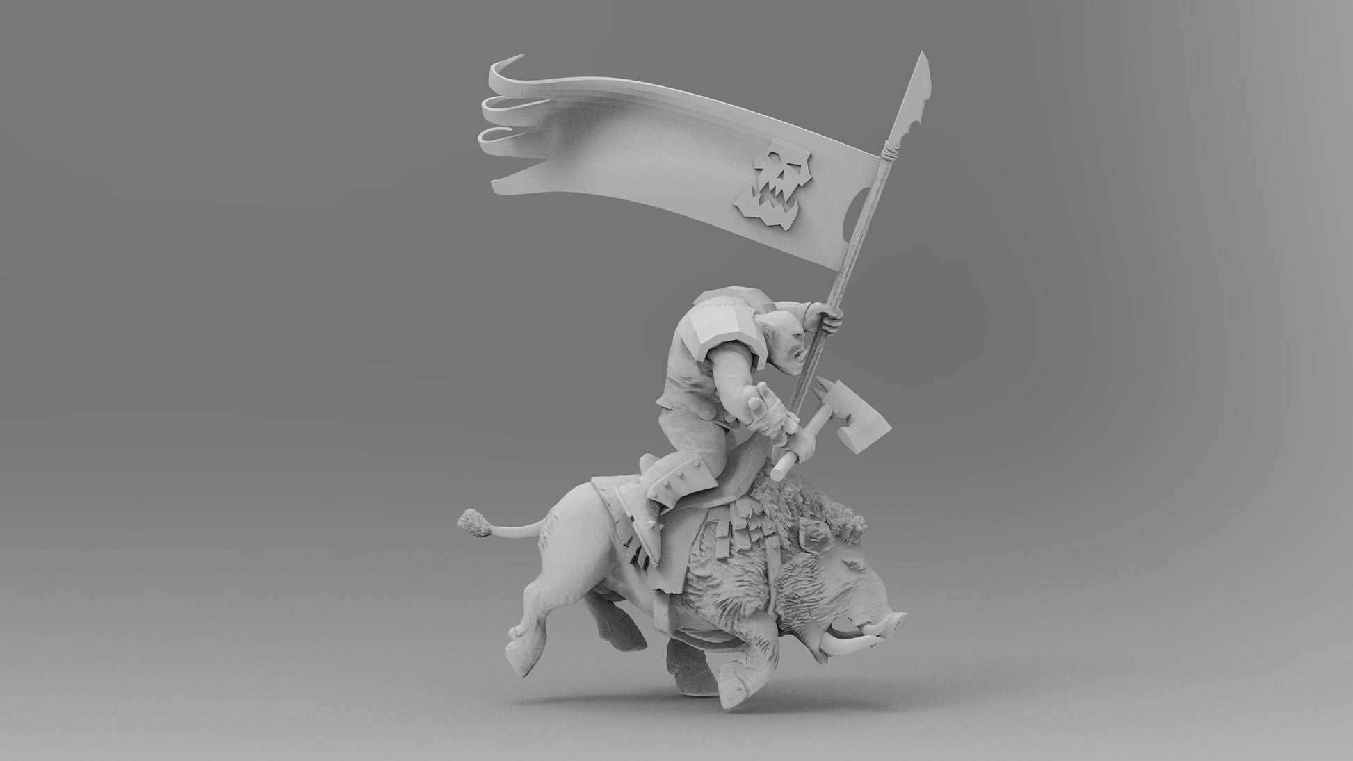 Orc Boar Cavalry | Greenskins | Resin 3D Printed Miniatures | EmanG | Table Top Gaming | RPG | D&D | Pathfinder