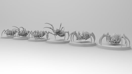 Giant Spider Mounts | No Saddles | Resin 3D Printed Miniatures | EmanG | Table Top Gaming | RPG | D&D | Pathfinder