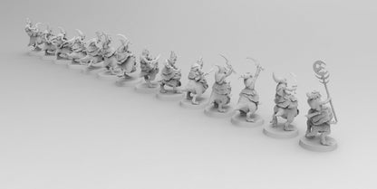 Night Shift Goblin Beast Riders | Greenskins | Resin 3D Printed Miniatures | EmanG | Table Top Gaming | RPG | D&D | Pathfinder