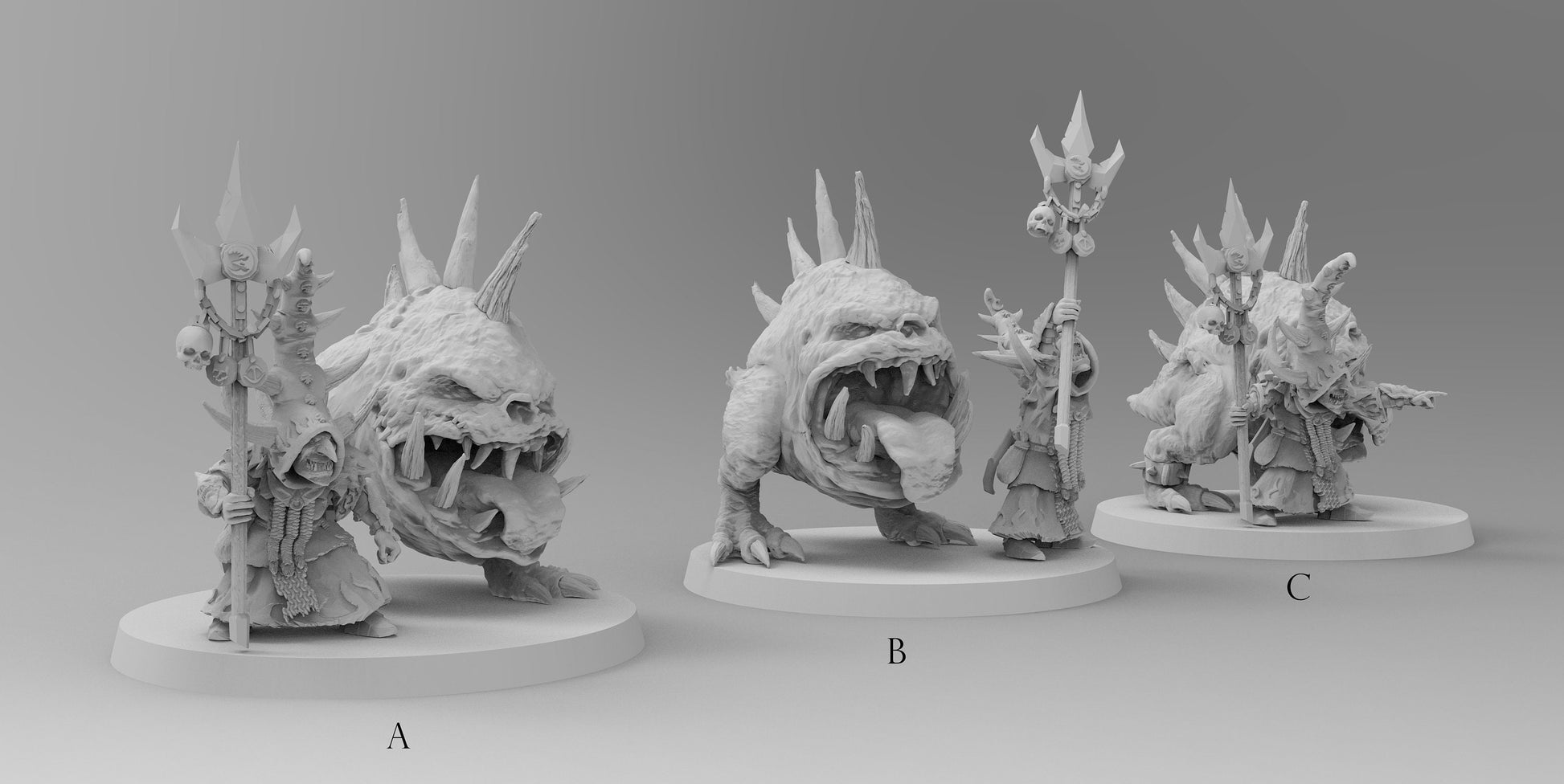 Night Shift Goblin Mage with Pet | Gitz and Gobboz | Resin 3D Printed Miniatures | EmanG | Table Top Gaming | RPG | D&D | Pathfinder