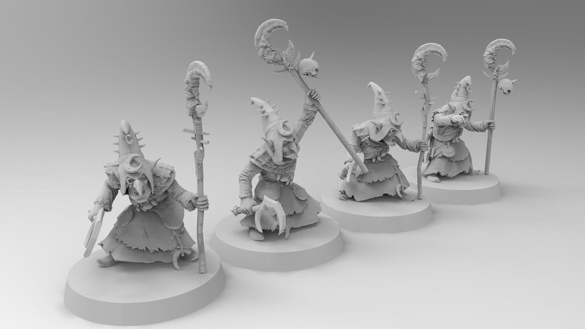 Night Shift Goblin Mage | Gitz and Gobboz | Resin 3D Printed Miniatures | EmanG | Table Top Gaming | RPG | D&D | Pathfinder