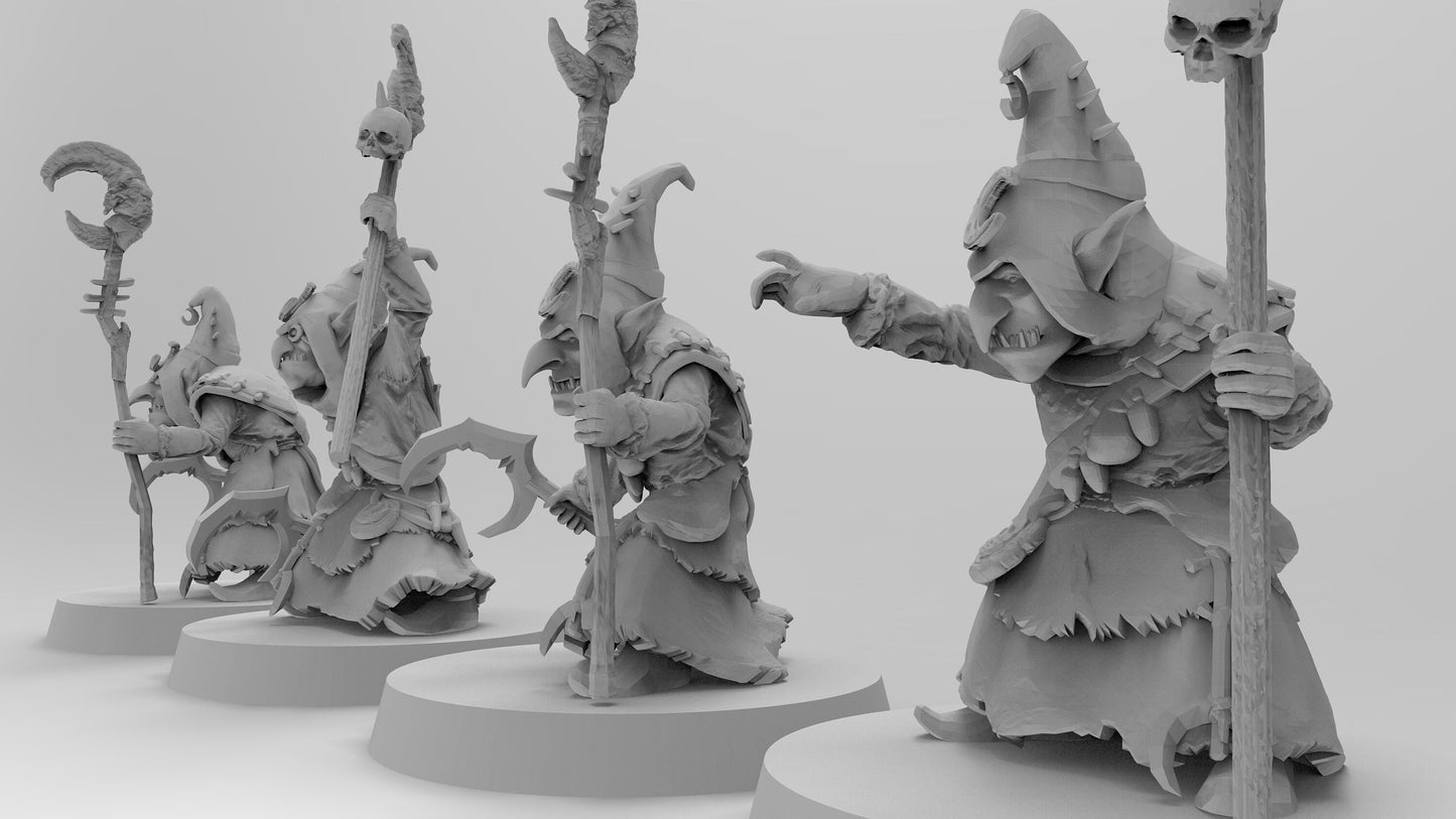 Night Shift Goblin Mage | Gitz and Gobboz | Resin 3D Printed Miniatures | EmanG | Table Top Gaming | RPG | D&D | Pathfinder