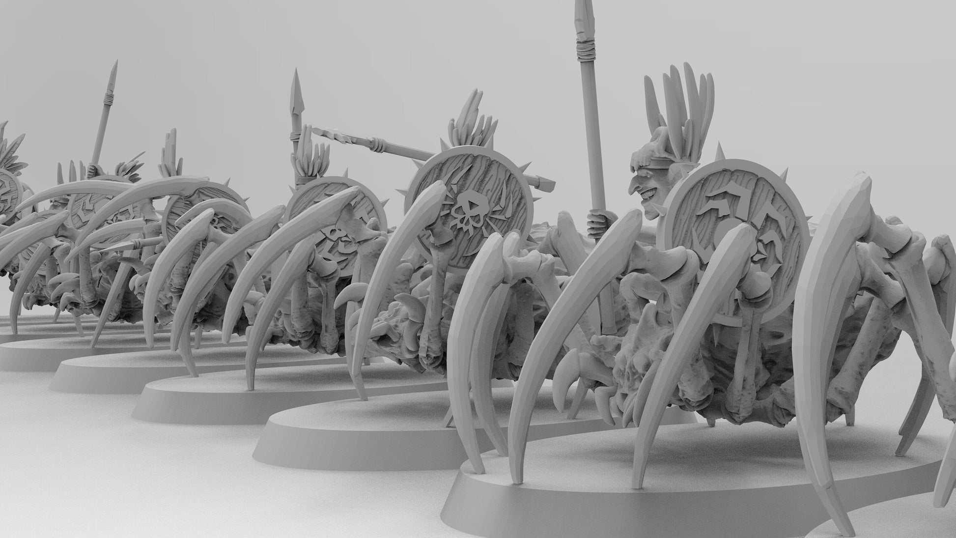 Goblin Spider Cavalry | Greenskins | Resin 3D Printed Miniatures | EmanG | Table Top Gaming | RPG | D&D | Pathfinder