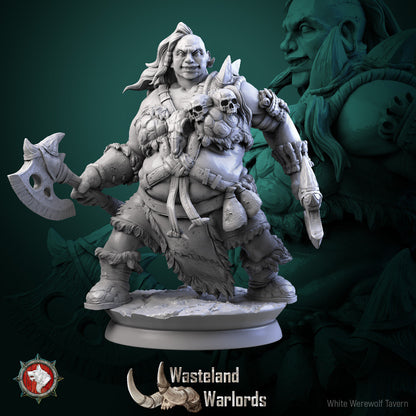 Thick Female Barbarians Set | Six Poses | Wasteland Warlords | Resin 3D Printed Miniature | White Werewolf Tavern