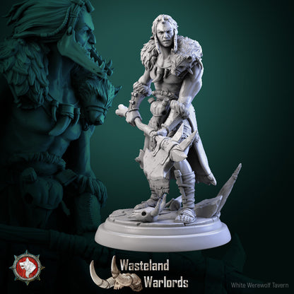 Barbarian Warlords Set | Wasteland Warlords | Resin 3D Printed Miniature | White Werewolf Tavern
