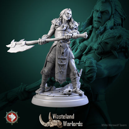 Barbarian Warlords Set | Wasteland Warlords | Resin 3D Printed Miniature | White Werewolf Tavern