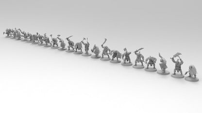 Wild Orc Fighters - Weapon/Shield | Greenskins | Resin 3D Printed Miniatures | EmanG | Table Top Gaming | RPG | D&D | Pathfinder