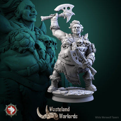 Thick Female Barbarians Set | Six Poses | Wasteland Warlords | Resin 3D Printed Miniature | White Werewolf Tavern