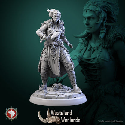 Female Barbarians Set | Six Poses | Wasteland Warlords | Resin 3D Printed Miniature | White Werewolf Tavern