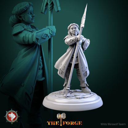 Dwarven Female Warrior Set | The Forge | Resin 3D Printed Miniature | White Werewolf Tavern | RPG | D&D | DnD