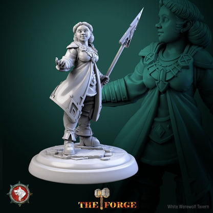 Dwarven Female Warrior Set | The Forge | Resin 3D Printed Miniature | White Werewolf Tavern | RPG | D&D | DnD