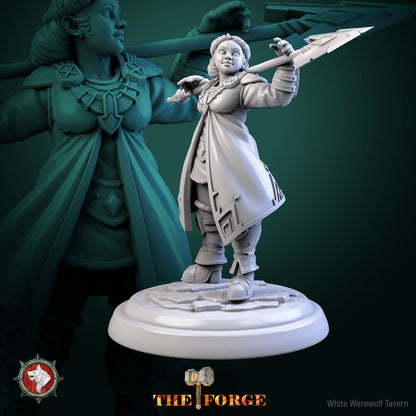 Dwarven Female Warrior Set | The Forge | Resin 3D Printed Miniature | White Werewolf Tavern | RPG | D&D | DnD