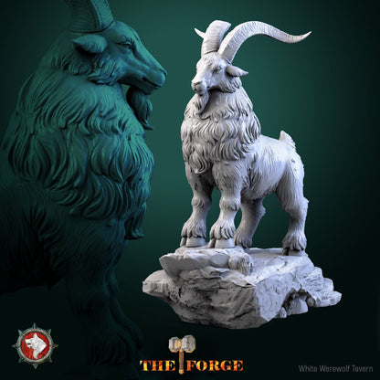 Dwarven Goat Set | The Forge | Resin 3D Printed Miniature | White Werewolf Tavern | RPG | D&D | DnD