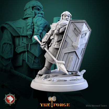 Heavy Armored Dwarves Set | The Forge | Resin 3D Printed Miniature | White Werewolf Tavern | RPG | D&D | DnD