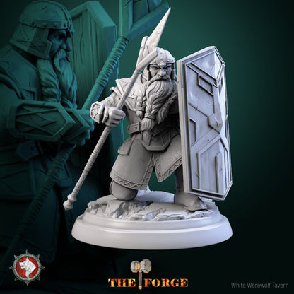 Heavy Armored Dwarves Set | The Forge | Resin 3D Printed Miniature | White Werewolf Tavern | RPG | D&D | DnD