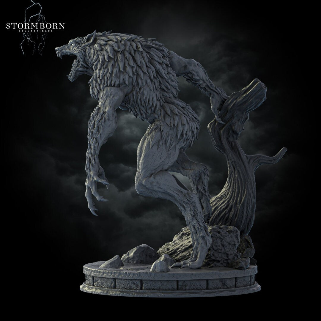 Shadowclaw the Werewolf | Large Monster | Multiple Scales | Resin 3D Printed Miniature | RPG | DND | Stormborn Collectibles