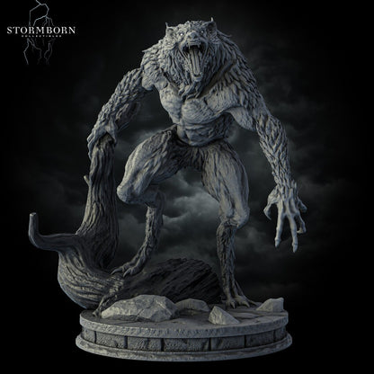 Shadowclaw the Werewolf | Large Monster | Multiple Scales | Resin 3D Printed Miniature | RPG | DND | Stormborn Collectibles