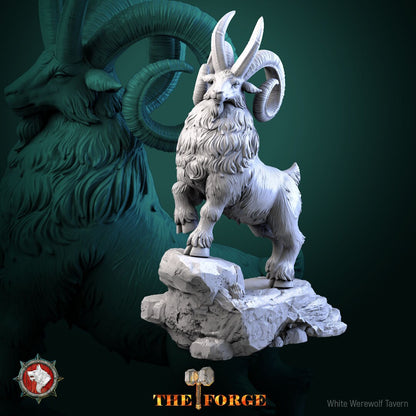 Dwarven Goat Set | The Forge | Resin 3D Printed Miniature | White Werewolf Tavern | RPG | D&D | DnD