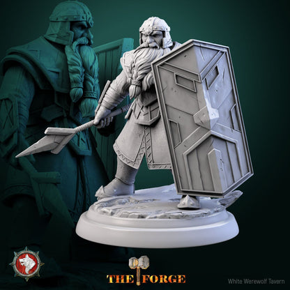 Heavy Armored Dwarves Set | The Forge | Resin 3D Printed Miniature | White Werewolf Tavern | RPG | D&D | DnD