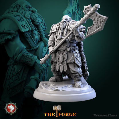 Mountain Dwarf Warriors Set | The Forge | Resin 3D Printed Miniature | White Werewolf Tavern | RPG | D&D | DnD