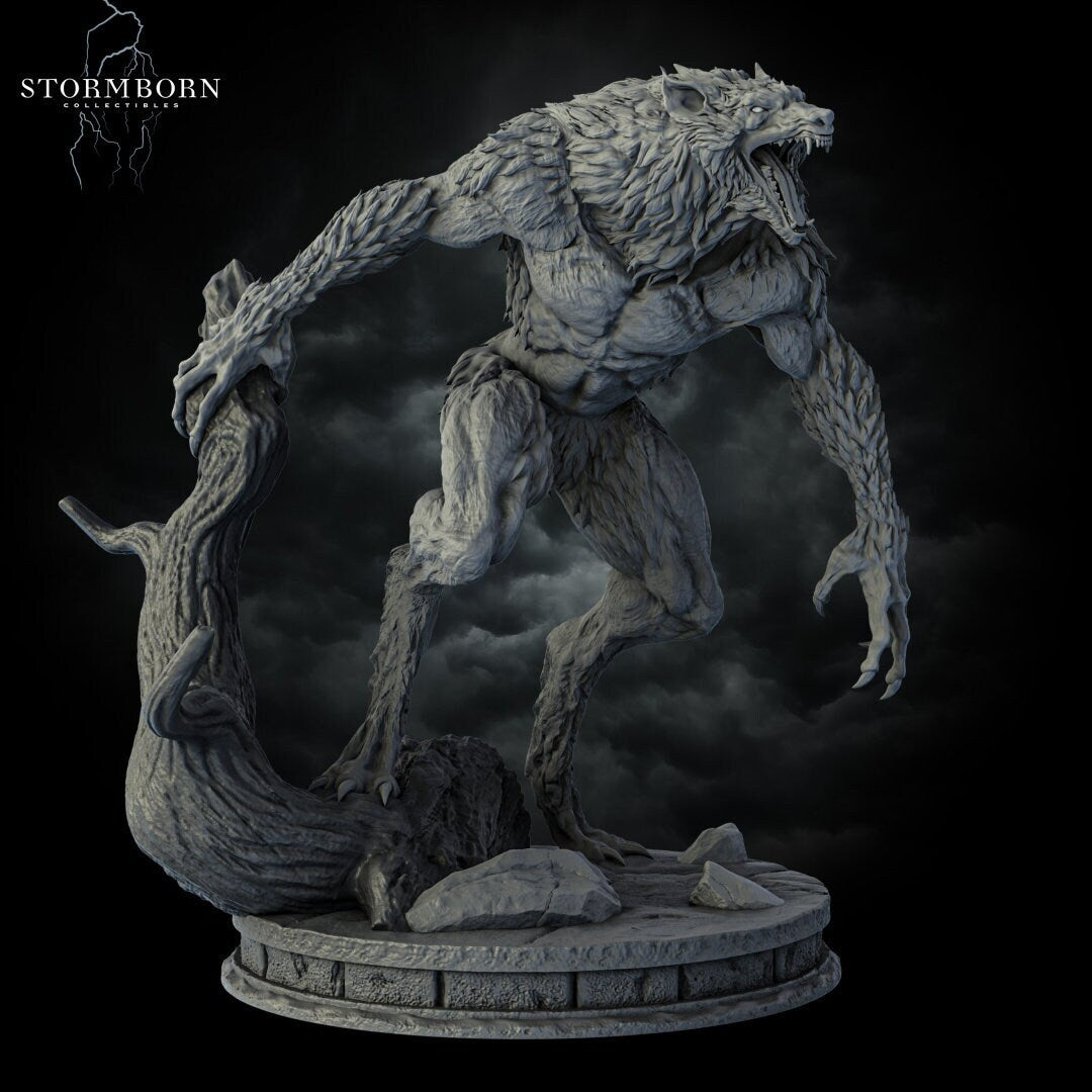 Shadowclaw the Werewolf | Large Monster | Multiple Scales | Resin 3D Printed Miniature | RPG | DND | Stormborn Collectibles